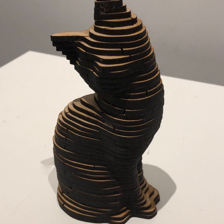 3d Stylish Cat Puzzle