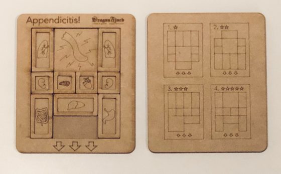Appendicitis sliding block puzzle. Remove the appendix! Fun and challenging!